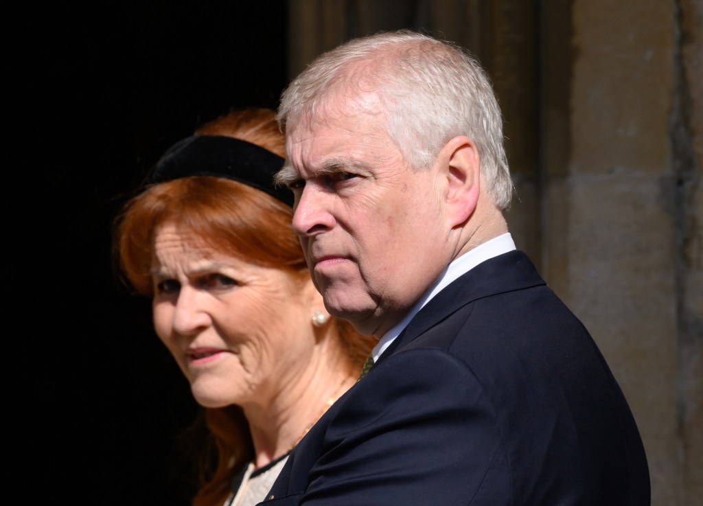Sarah Ferguson, Duchess of York, and Prince Andrew, Duke of York, at the Easter Sunday Mattins Service.