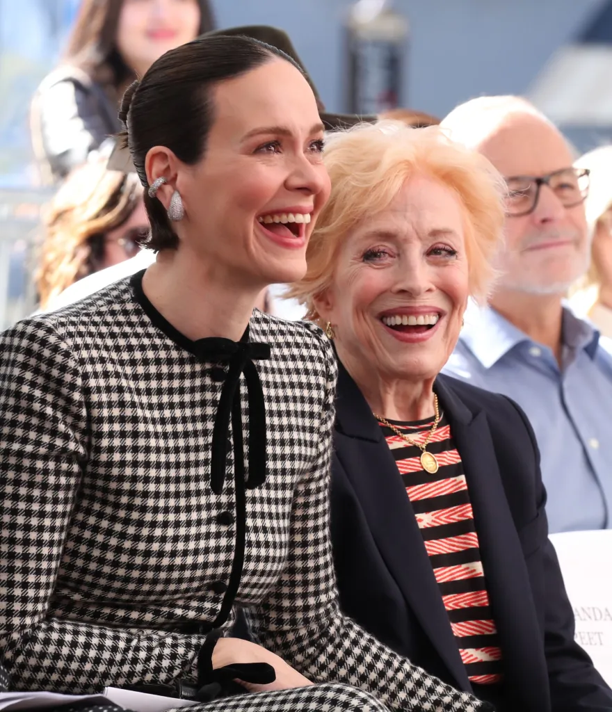 Sarah Paulson and Holland Taylor laughing.