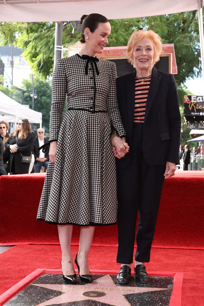 Sarah Paulson and Holland Taylor at Hollywood Walk of Fame 