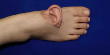 Scientists Graft Human Ear Onto Foot