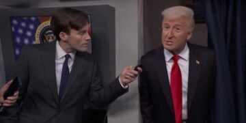 ‘I’m in the files!’: SNL’S Trump tricked into confessing photos with Epstein are real