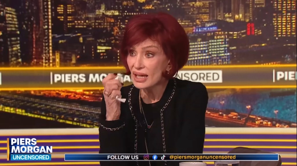 Sharon Osbourne on the set of Piers Morgan Uncensored.