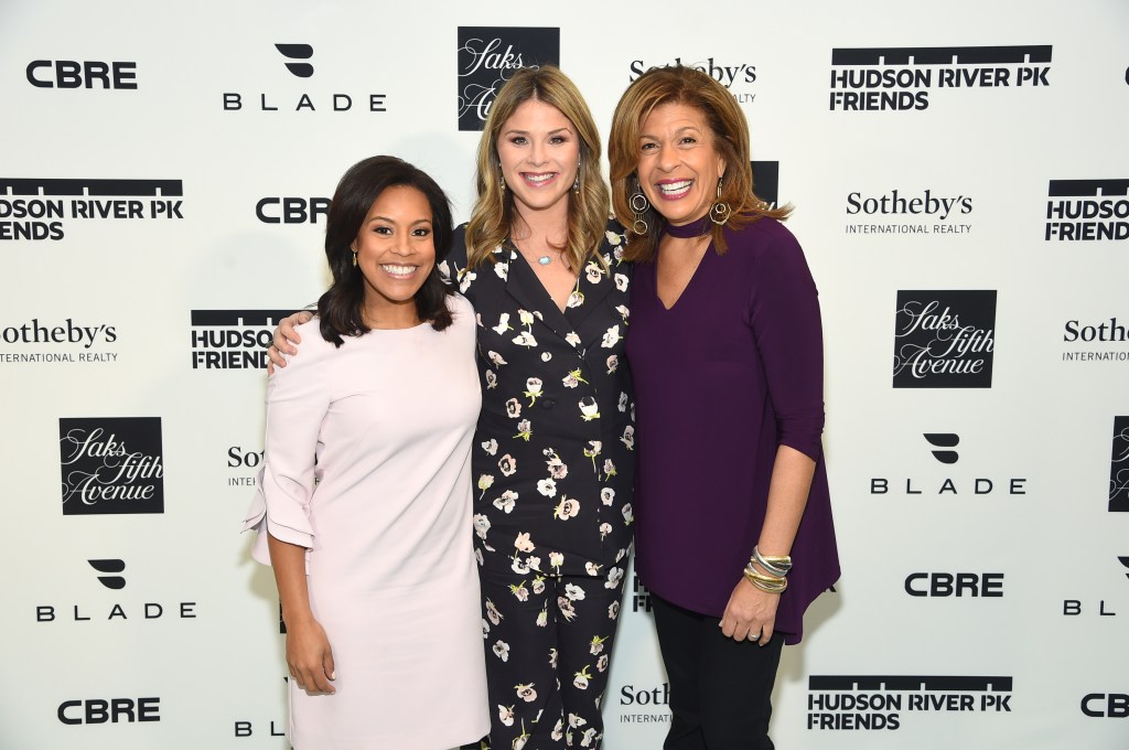 Sheinelle Jones, Jenna Bush Hager and Hoda Kotb attend Hudson River Park Friends Playground Committee Fourth Annual Luncheon at Current at Chelsea Piers on January 25, 2019 in New York City.