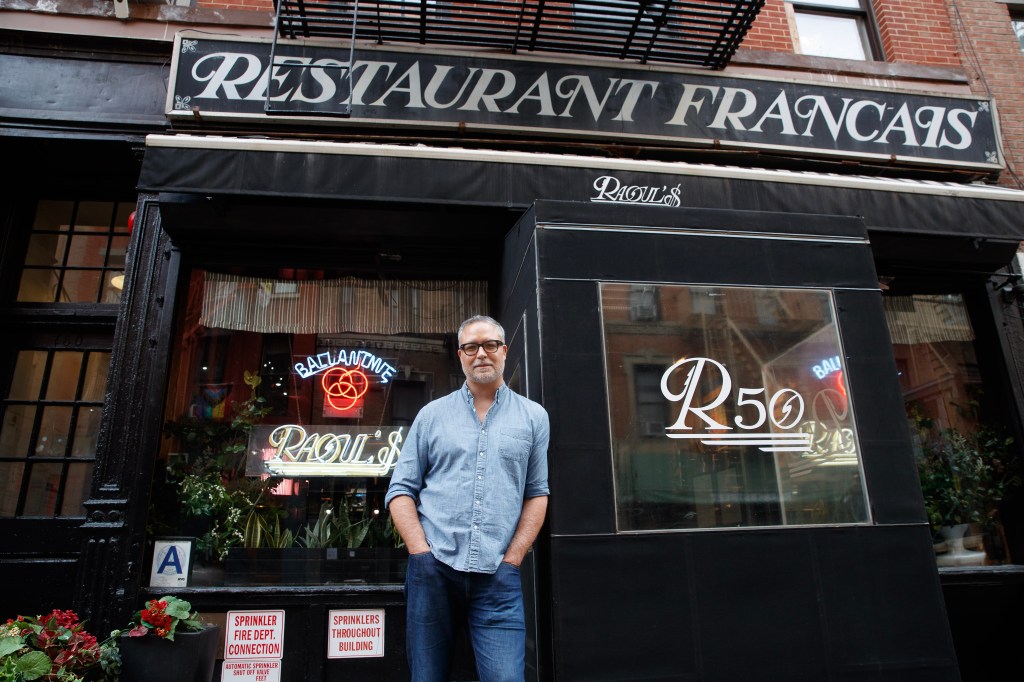 Karim Raoul, owner of Raoul's Restaurant, stands outside his restaurant on Prince Street in SoHo.