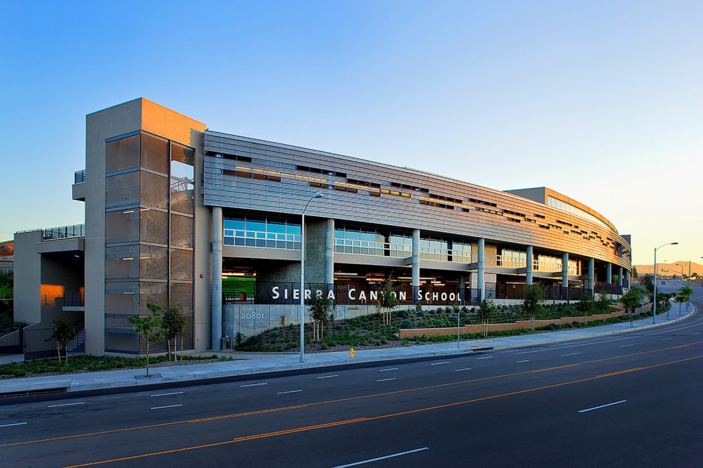 Sierra Canyon School building on a clear day.