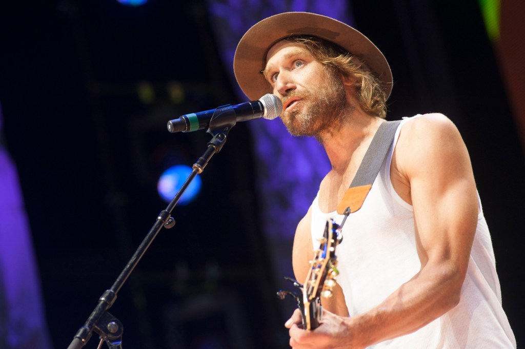 Todd Snider performing at Farm Aid 2014.