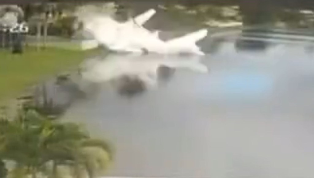 Small plane crashes into water in Coral Gables, Florida.