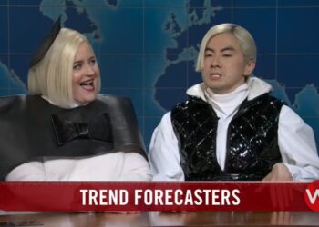 Aidy Bryant Makes Surprise ‘SNL’ Return to Reprise Trend Forecasters With Bowen Yang