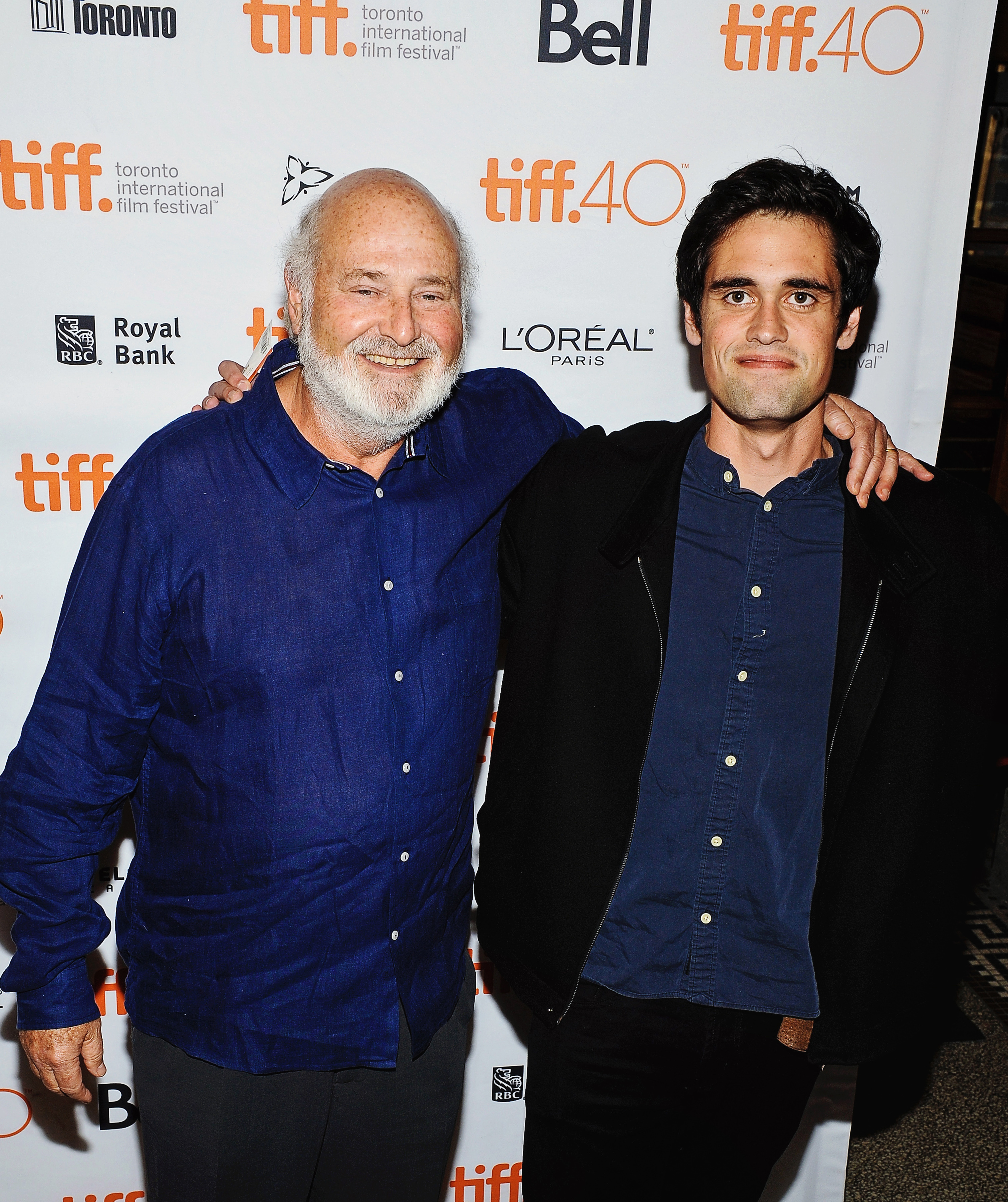 Rob Reiner with his son Nick Reiner at the Toronto International Film Festival.