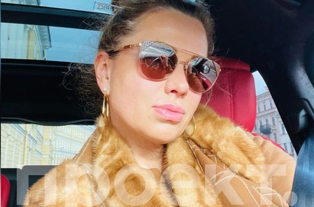 Svetlana Krivonogikh wearing sunglasses and a fur-collared coat.