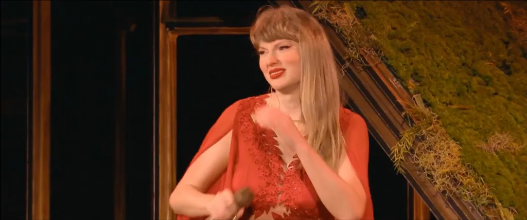 Taylor Swift crying at the Eras Tour.