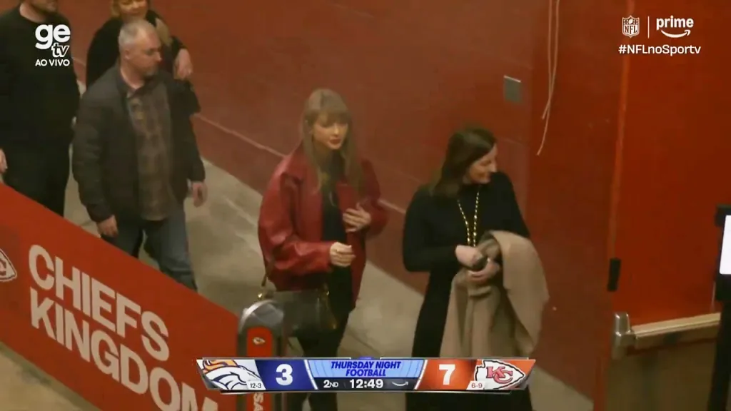 Taylor Swift at a Kansas City Chiefs game.