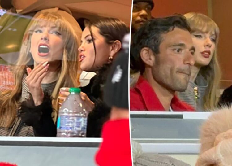 Taylor Swift cheers on Travis Kelce in Miu Miu as the Chiefs take on the Texans