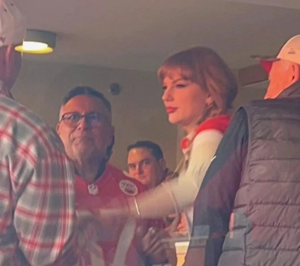 Taylor Swift at the Chiefs vs. Colts game.
