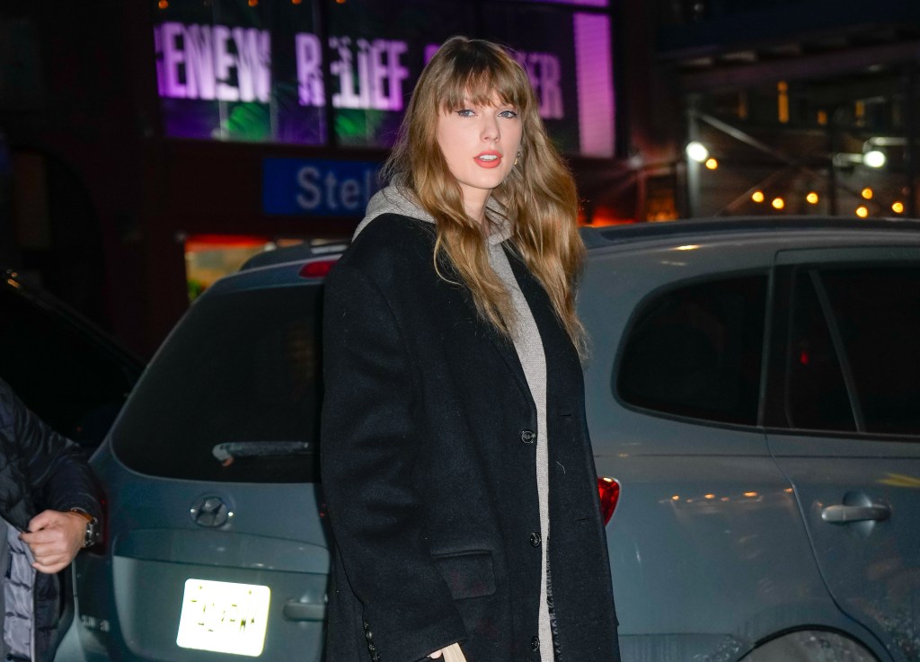 Taylor Swift outdoors in New York City.