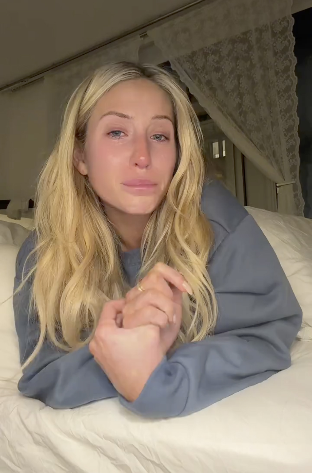 Alix Earle tearfully discusses her difficult breakup.