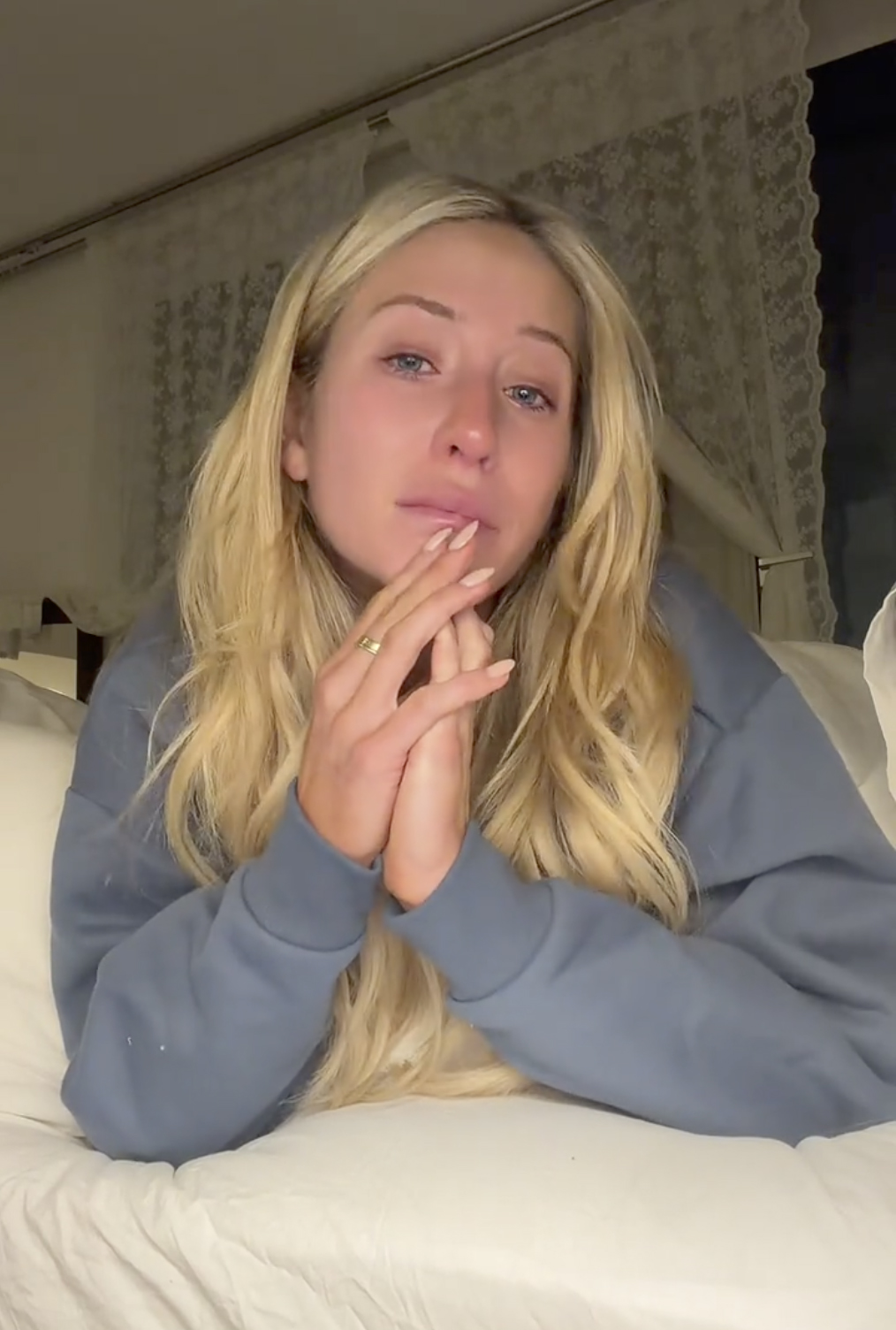 Alix Earle appears tearful as she discusses her breakup with Braxton Berrios.