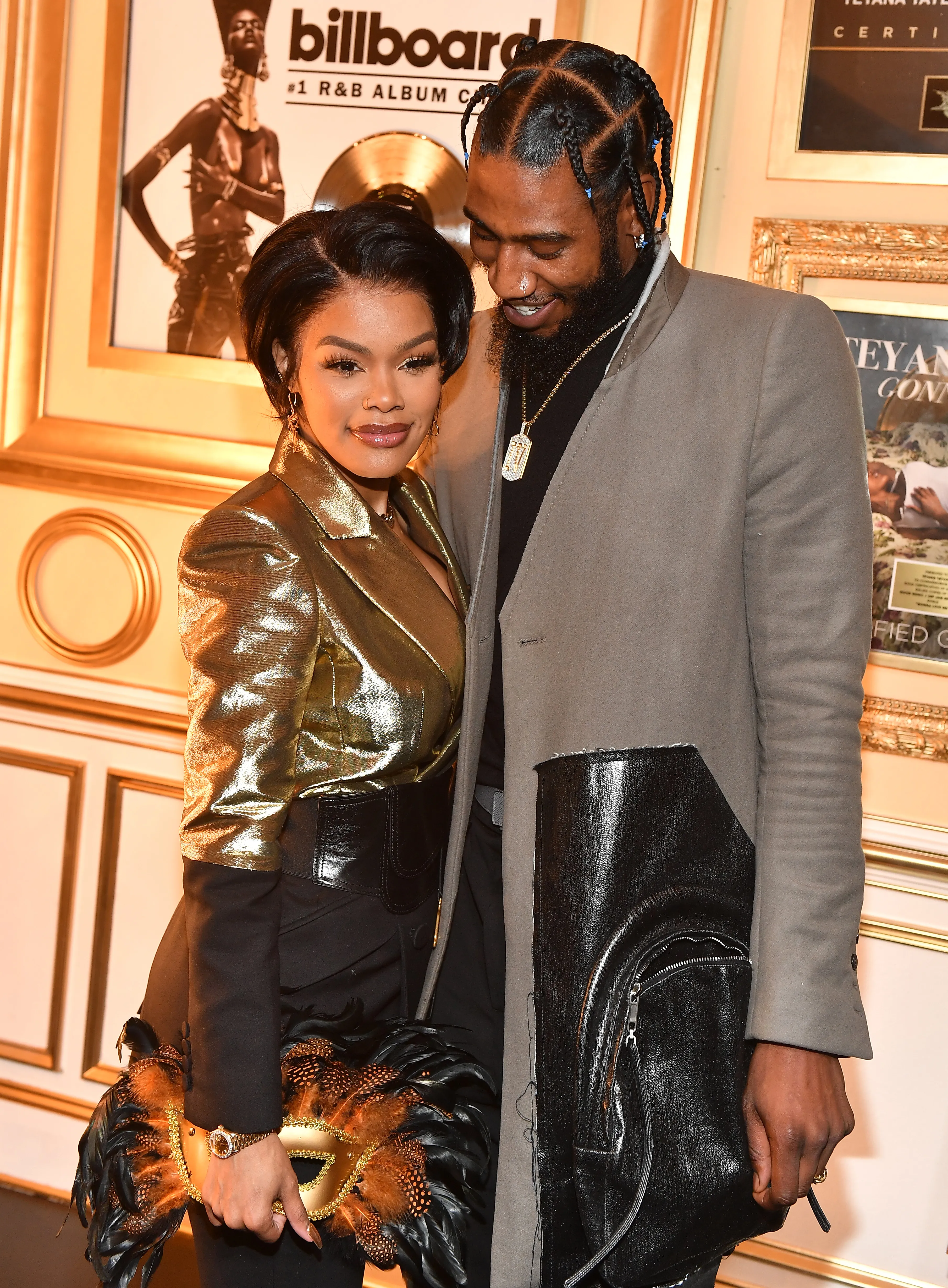 Teyana Taylor and Iman Shumpert at the Black Tie Masquerade NYE Party.