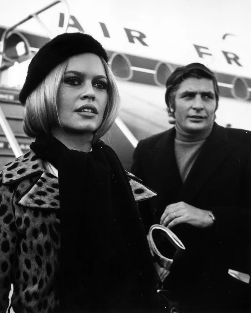 Brigitte Bardot and her third husband Gunter Sachs on Nov. 28, 1967.