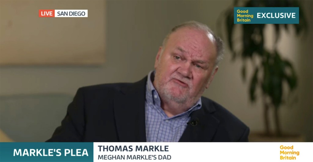 Thomas Markle on ITV's Good Morning Britain.