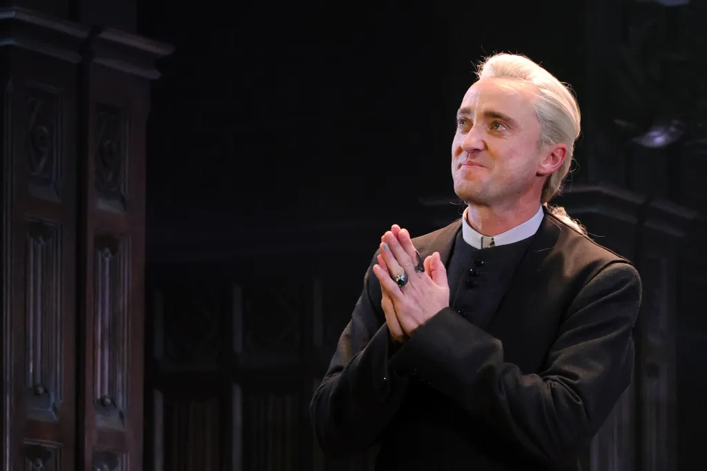 Tom Felton gets a standing ovation after his first performance in 
