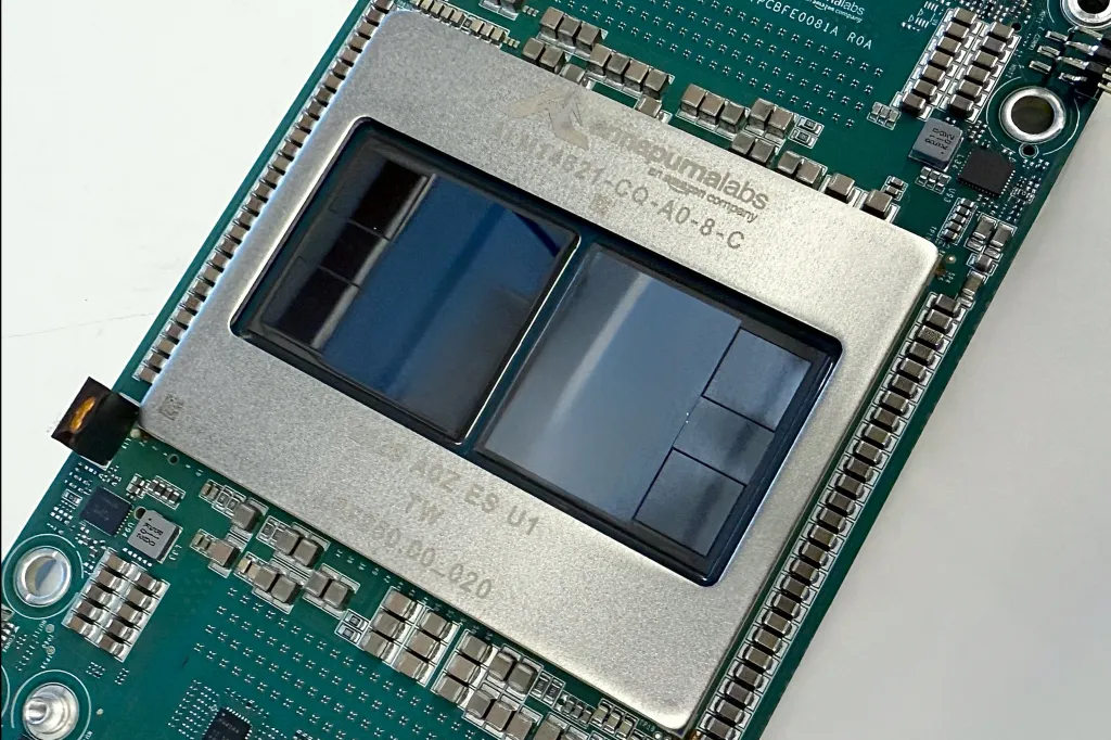 Amazon Web Services' Trainium3 artificial intelligence chip.
