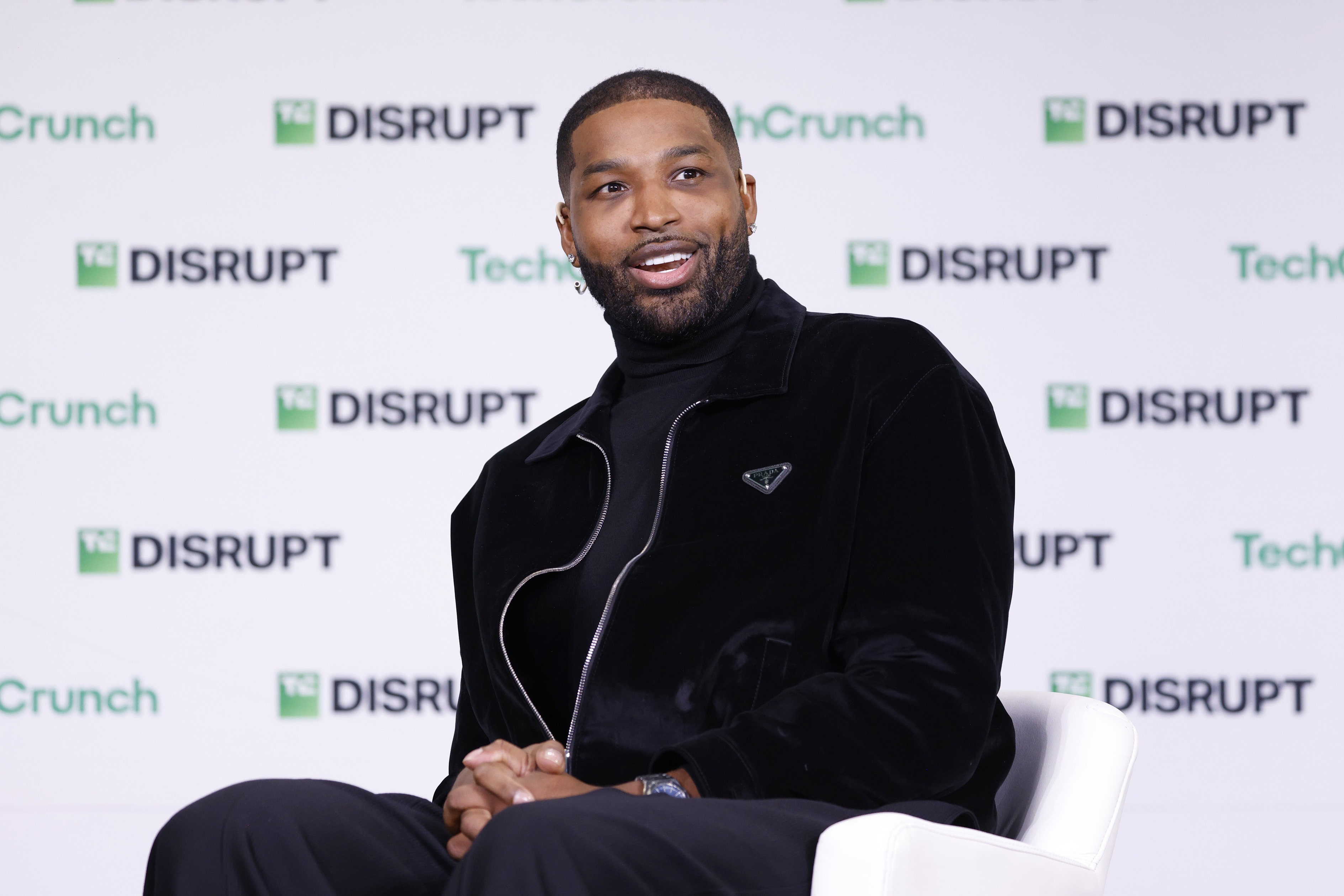 Tristan Thompson speaks onstage at TechCrunch Disrupt 2025.