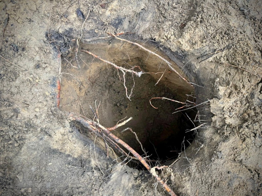 An underground tunnel on the Polish-Belarusian border.