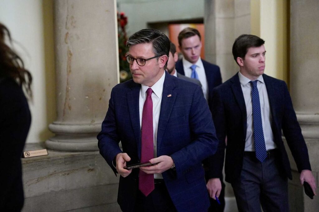 Mike Johnson ducks reporters on Trump’s Reiner attack: ‘I don’t do ongoing commentary!’