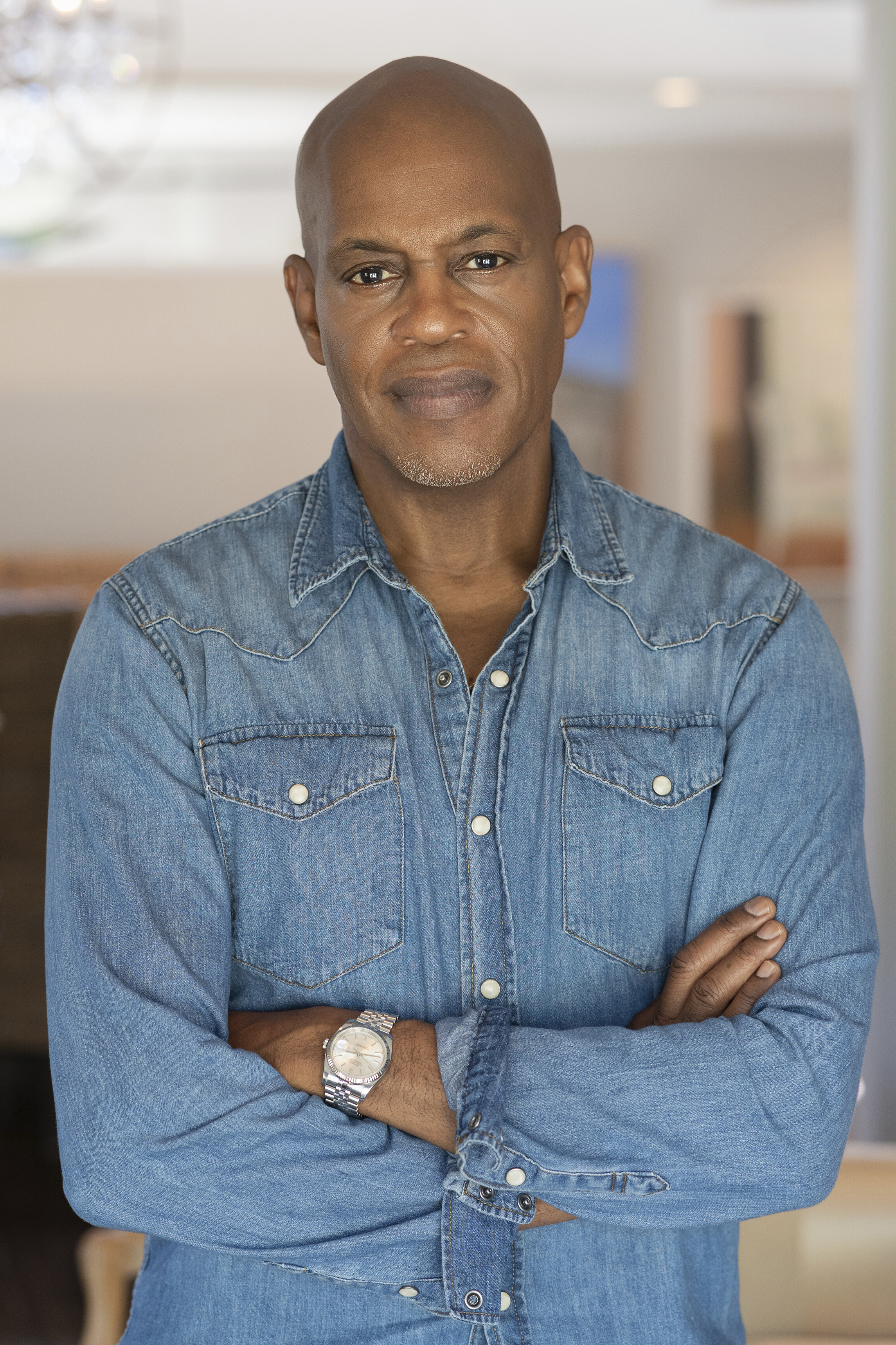 Jubilant Sykes, Grammy-nominated singer, with his arms crossed.