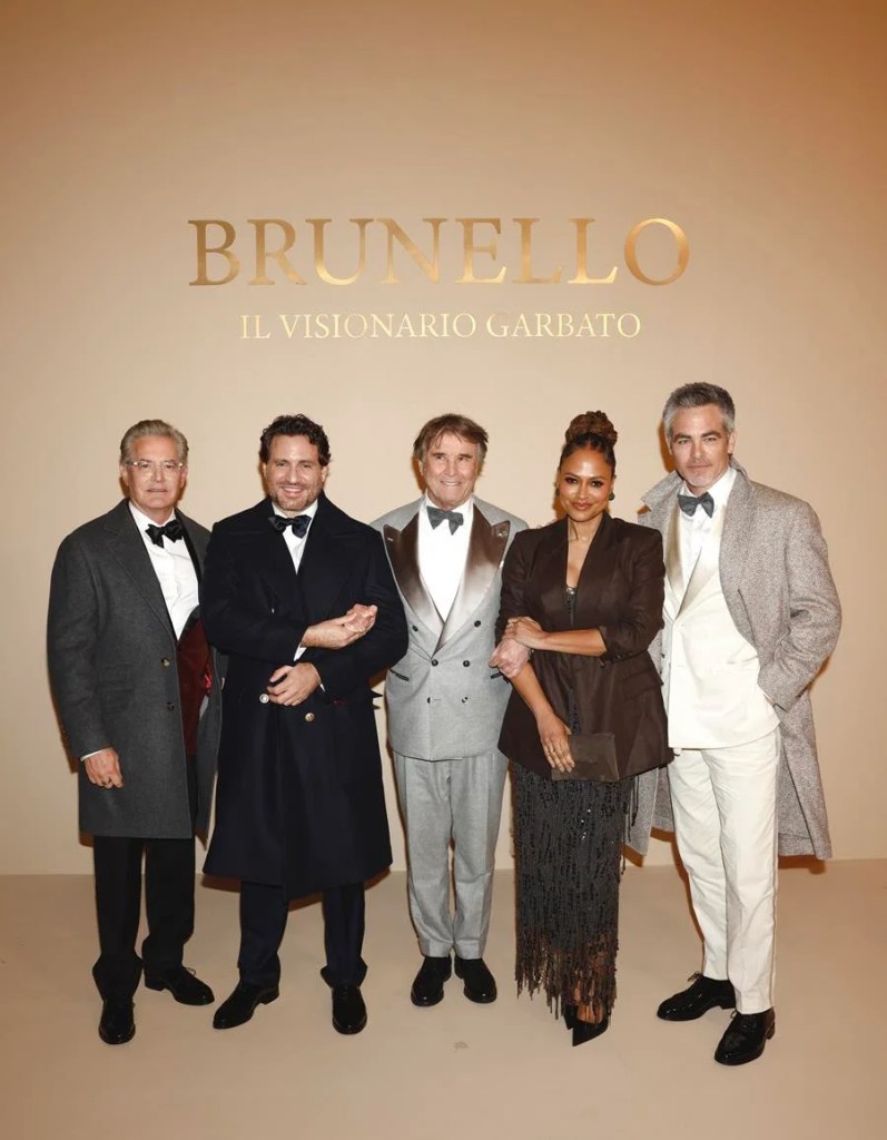 Kyle MacLachlan, Édgar Ramírez, Brunello Cucinelli, Ava Duvernay and Chris Pine. Source: Brunello Cucinelli