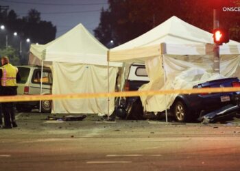 Three dead in Panorama City crash after driver speeds through red light