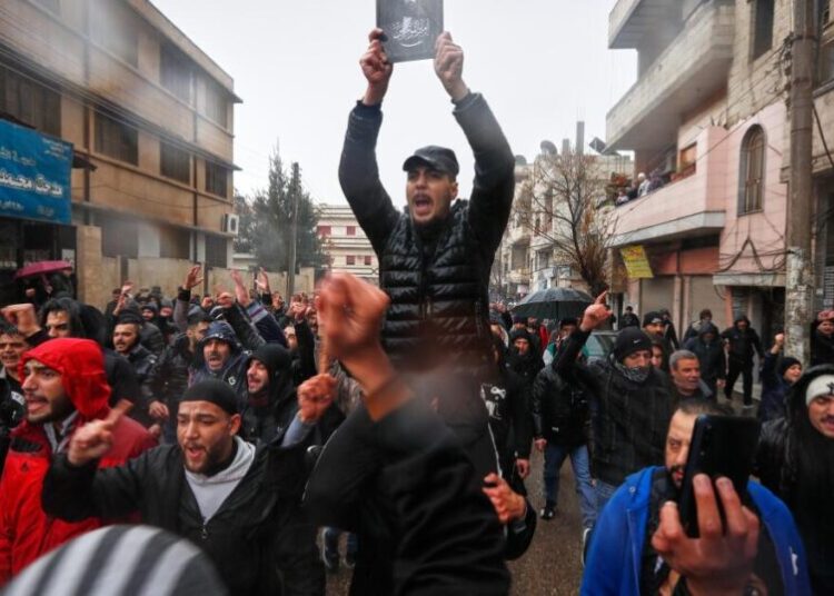 Hundreds mourn in Syria’s Homs after deadly mosque bombing
