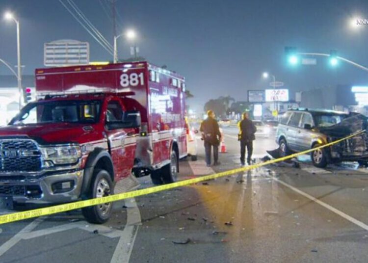 SUV crashes into L.A. ambulance transporting elderly patient; 5 hospitalized