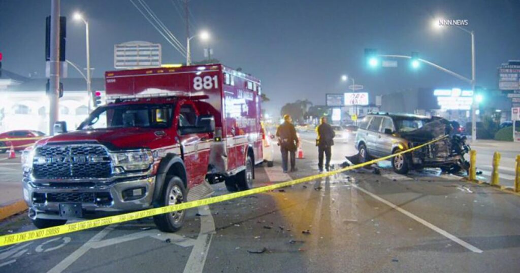 SUV crashes into L.A. ambulance transporting elderly patient; 5 hospitalized