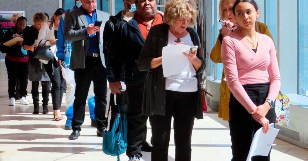 Weekly unemployment claims fall amid signs of labor market slowdown