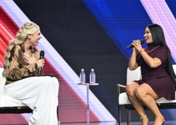 Nicki Minaj takes stage with Erika Kirk, praises Trump and mocks Newsom