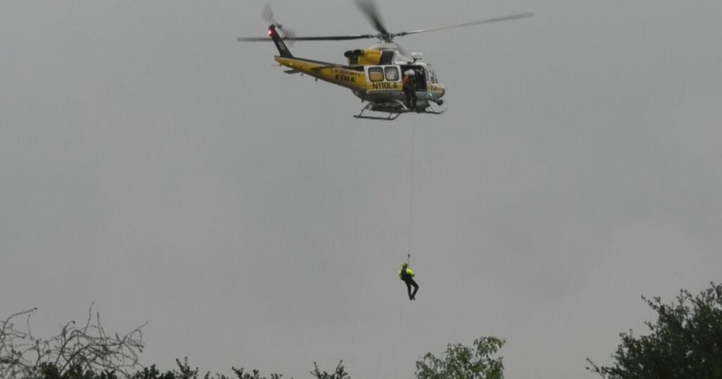 Woman rescued after she is swept nine miles in San Jose Creek during SoCal storm