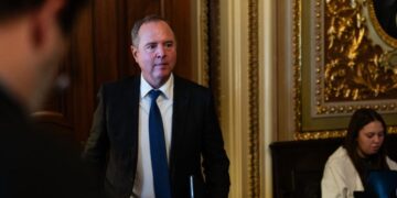In first year in Senate, Schiff pushes legislation, party message and challenges to Trump