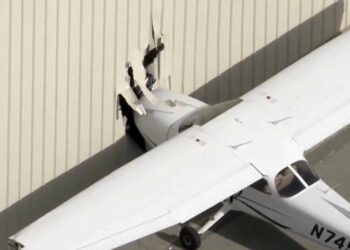 He tried to steal a plane but crashed straight into a hangar in Van Nuys, police say