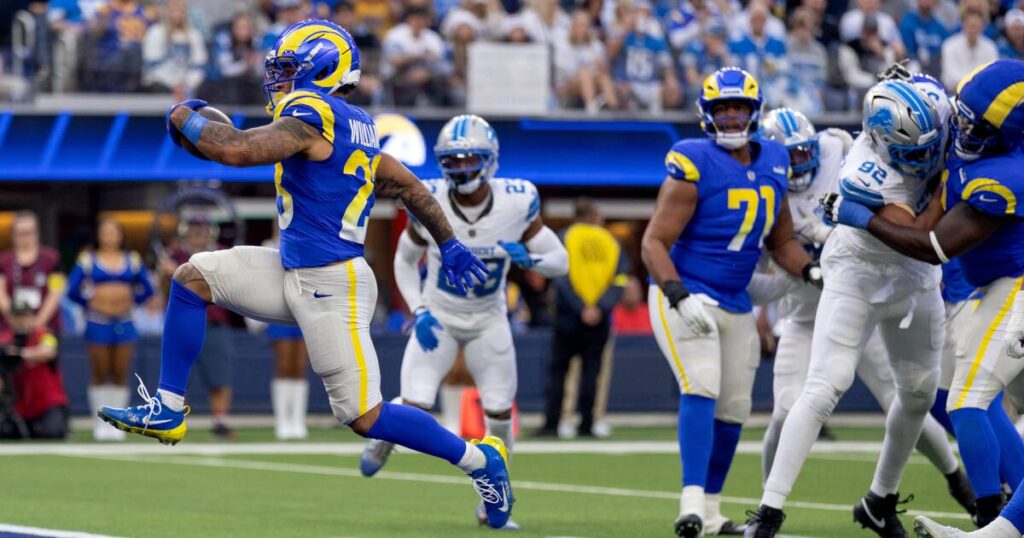 Rams pull off second-half comeback to defeat Lions and clinch playoff berth