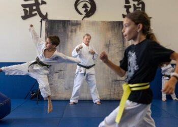 The Palisades fire was a body blow to this karate teacher. His new dojo helps kids heal
