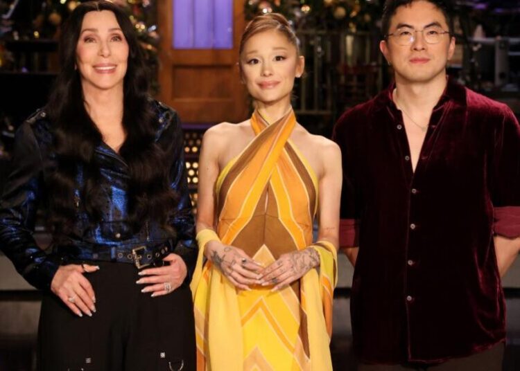 Bowen Yang says goodbye to ‘SNL’ with help from Ariana Grande, Cher and Aidy Bryant