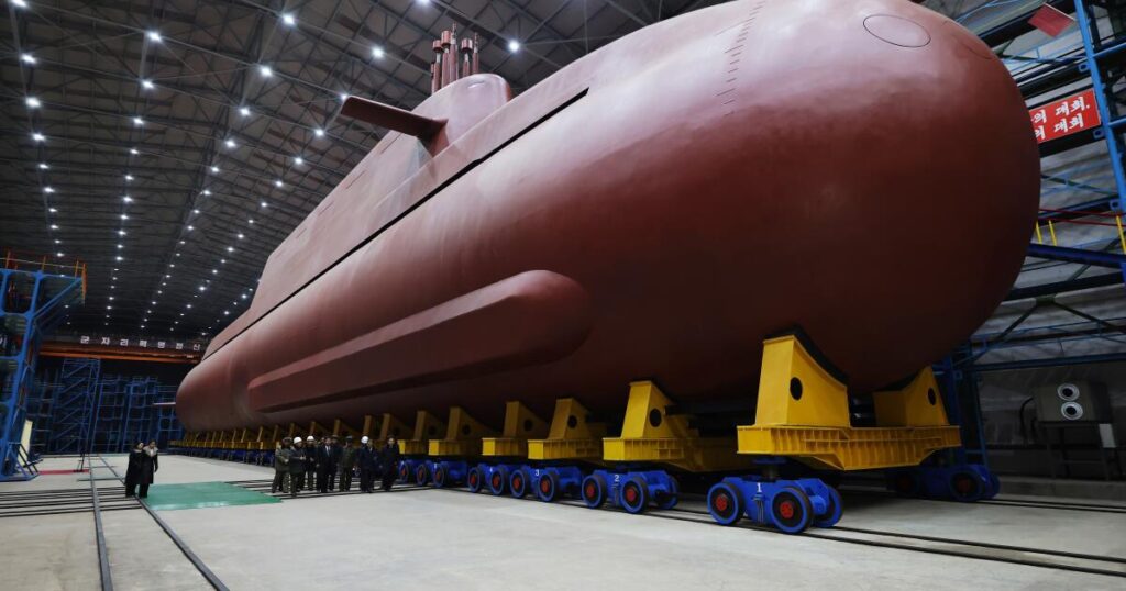 North Korea displays apparent progress in building nuclear-powered submarine