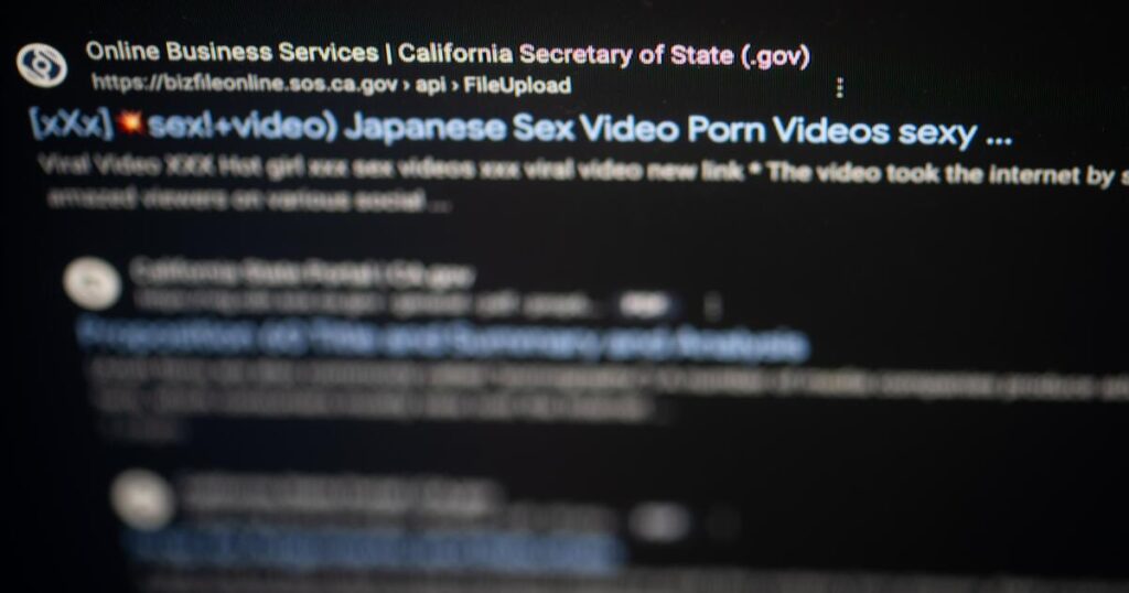 Porn advertisers target California secretary of state’s website