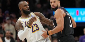 Lakers blow 20-point lead but survive when Dillon Brooks and Suns go supernova