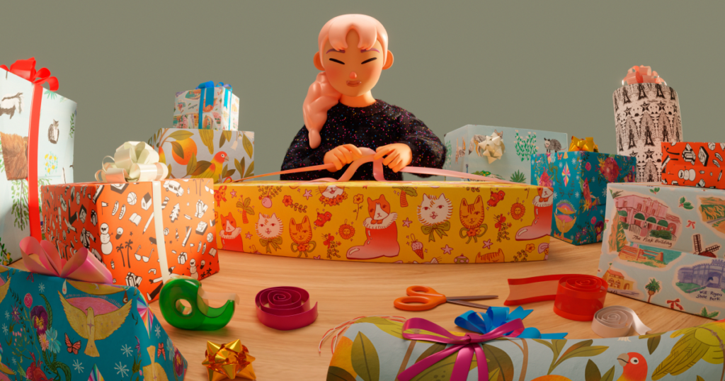 Our totally L.A. gift to you: Free festive phone wallpaper and wrapping paper by local artists