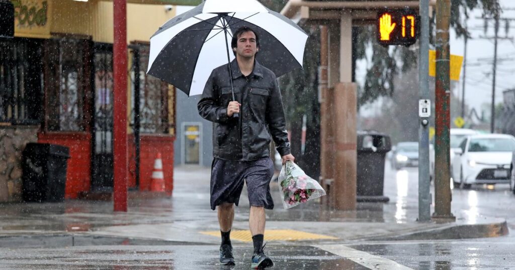 Southern Californians brave the elements for last-minute shopping: ‘It feels Christmas-y’