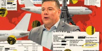 International travel. Fancy meals. Missing receipts. Who paid the tab for this top official?