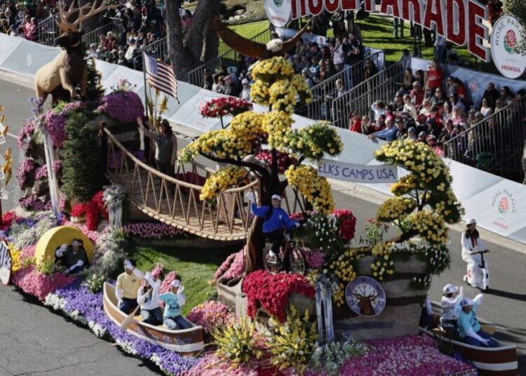 Rose Parade float has a firefighter, pancakes, syrup: Here’s why some people were upset